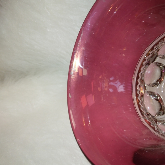 MCM Pressed Glass Goblets. No cracks, some wear, 2 small bubbles - Picture 7 of 12